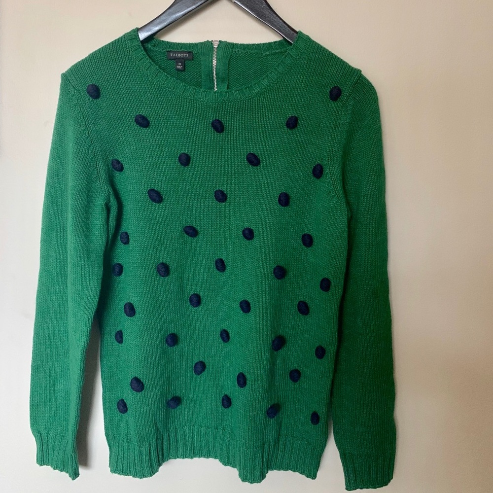 🎃 NWT Green and Blue Crewneck Talbots Sweater